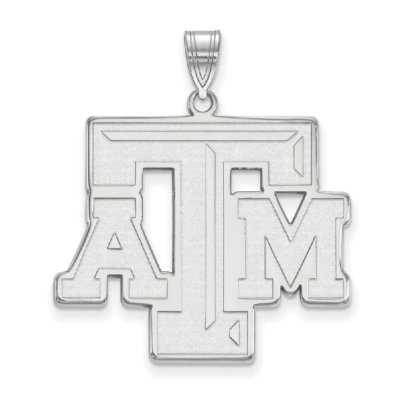 The Perfect Jewelry Piece At The Perfect Price 14k White Gold Texas A&M U. XL Fancy 'TAM' Pendant