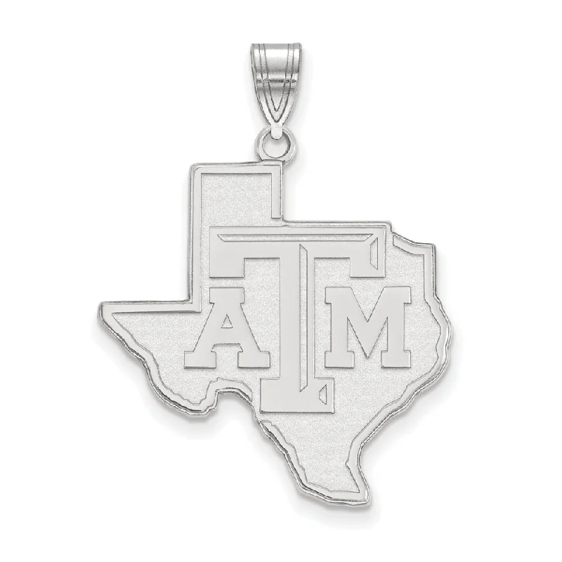 Discounted Jewelry For A Glamorous Look 14k White Gold Texas A&M U. XL Pendant