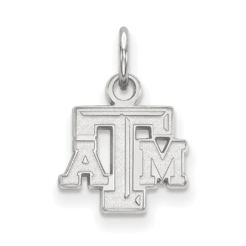 Exclusive Jewelry Sale Event – Shop Now 14k White Gold Texas A&M U. XS (Tiny) Fancy 'TAM' Charm or Pendant