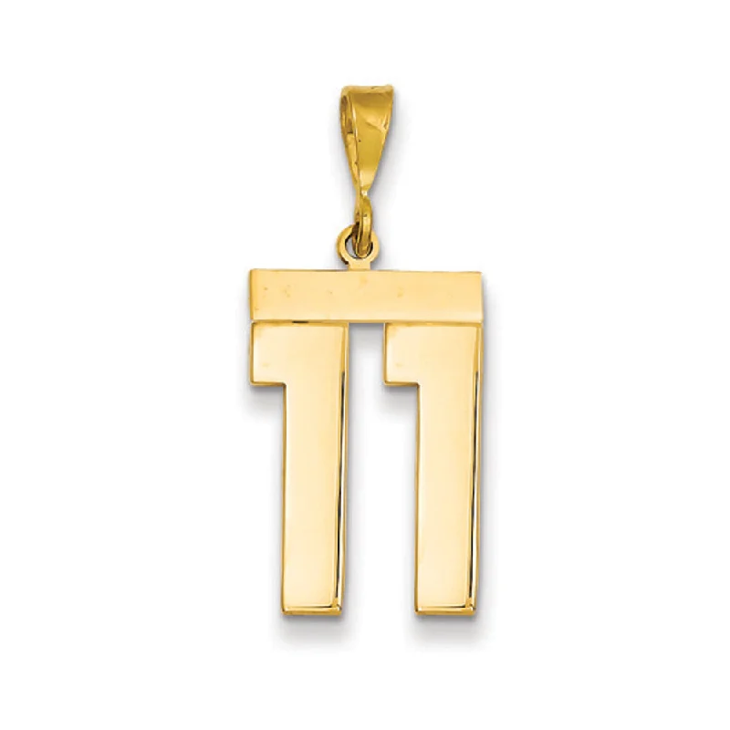 Shine In Style – Shop Jewelry Discounts Today 14k Yellow Gold, Athletic Collection, Large Polished Number 11 Pendant