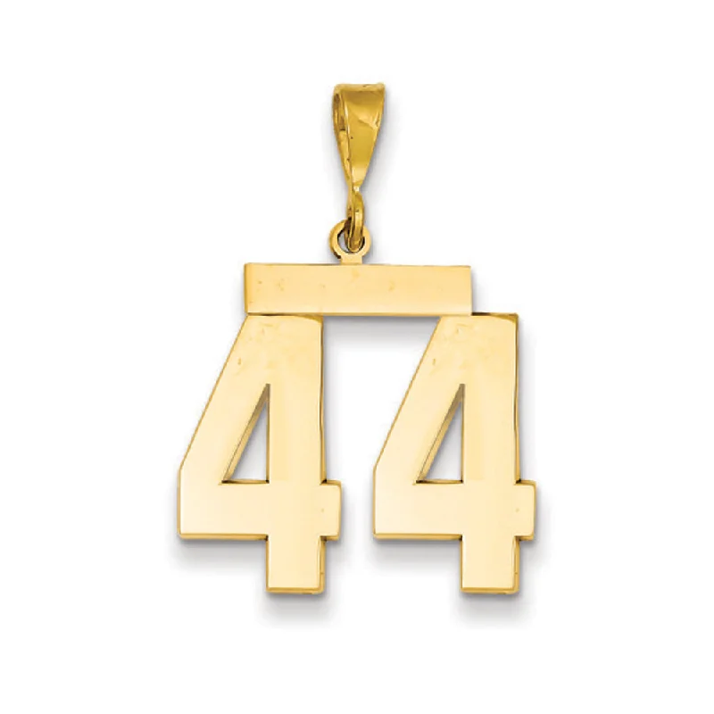 Last Chance To Grab Your Favorite Jewelry At A Discount 14k Yellow Gold, Athletic Collection, Large Polished Number 44 Pendant