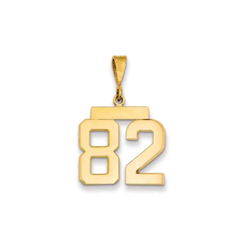 The Biggest Jewelry Sale Of The Year Is Here 14k Yellow Gold, Athletic Collection Medium Polished Number 82 Pendant