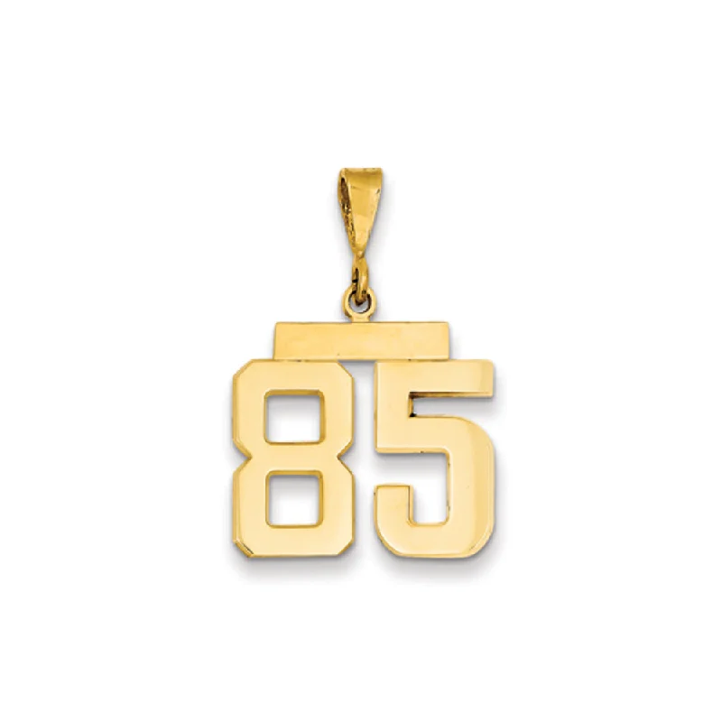 Big Discounts On Elegant Jewelry Collections 14k Yellow Gold, Athletic Collection Medium Polished Number 85 Pendant