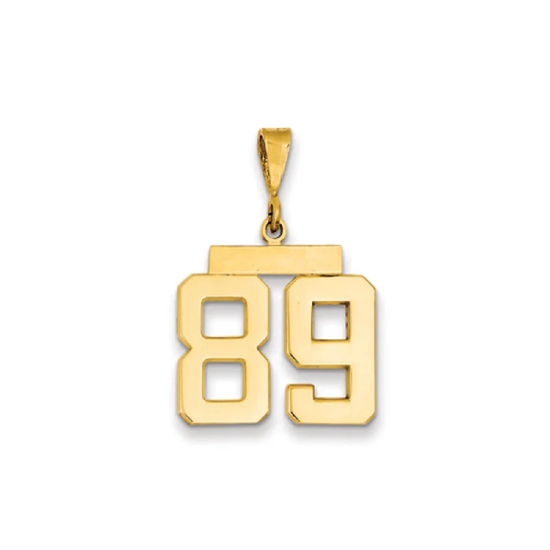 The Ultimate Jewelry Sale – Shop Premium Styles 14k Yellow Gold, Athletic Collection Medium Polished Number 89 Pendant