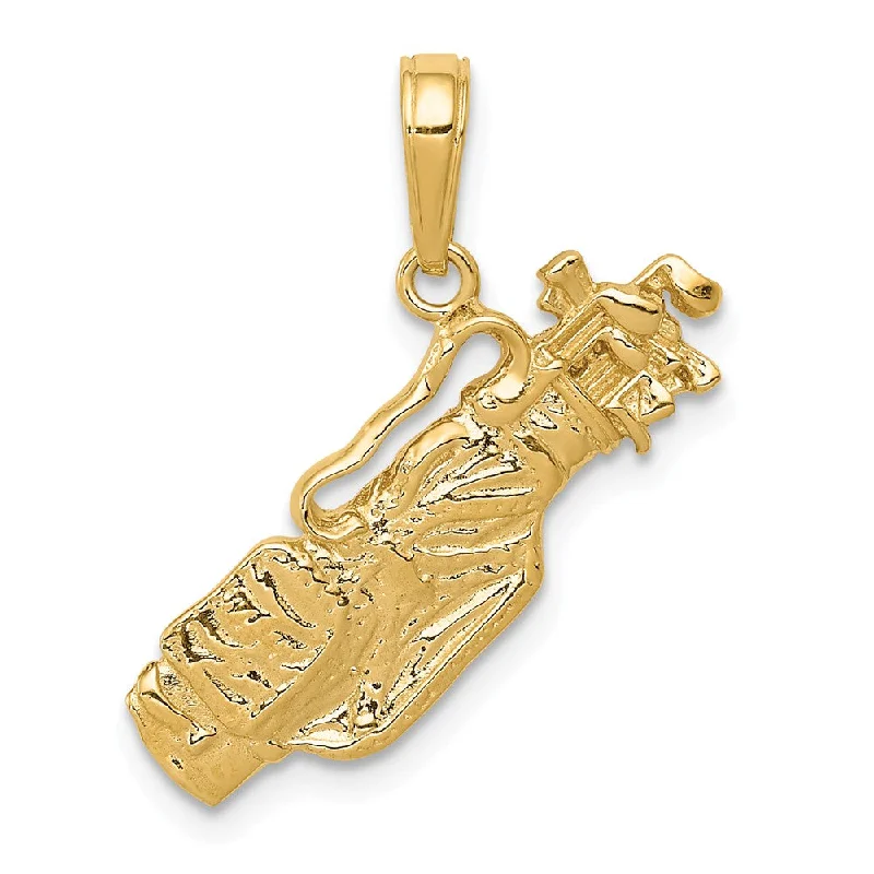 Get The Sparkle You Love At Prices You Adore 14k Yellow Gold Polished Golf Bag Charm