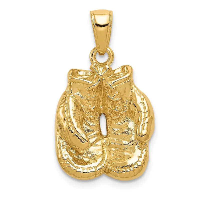 Limited-Stock Jewelry Sale – Shop Before It's Gone 14k Yellow Gold Small Polished Boxing Gloves Pendant