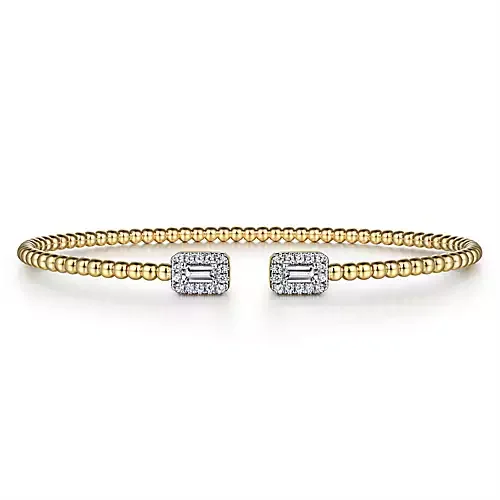 Seasonal Jewelry Clearance – Best Styles At The Lowest Prices Gabriel & Co. Bujukan Cuff with Diamond Baguette Caps