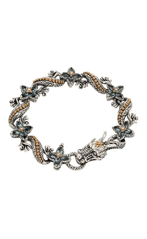 Shop Signature Jewelry Styles At Exclusive Prices Karma Works Dragon Bracelet  – Diamond & Blue Topaz