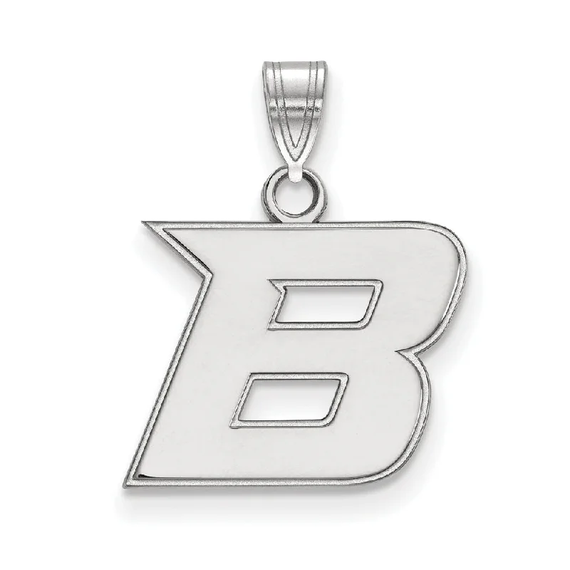 The Perfect Jewelry Piece At The Perfect Discount 10k White Gold Boise State Small Initial B Pendant