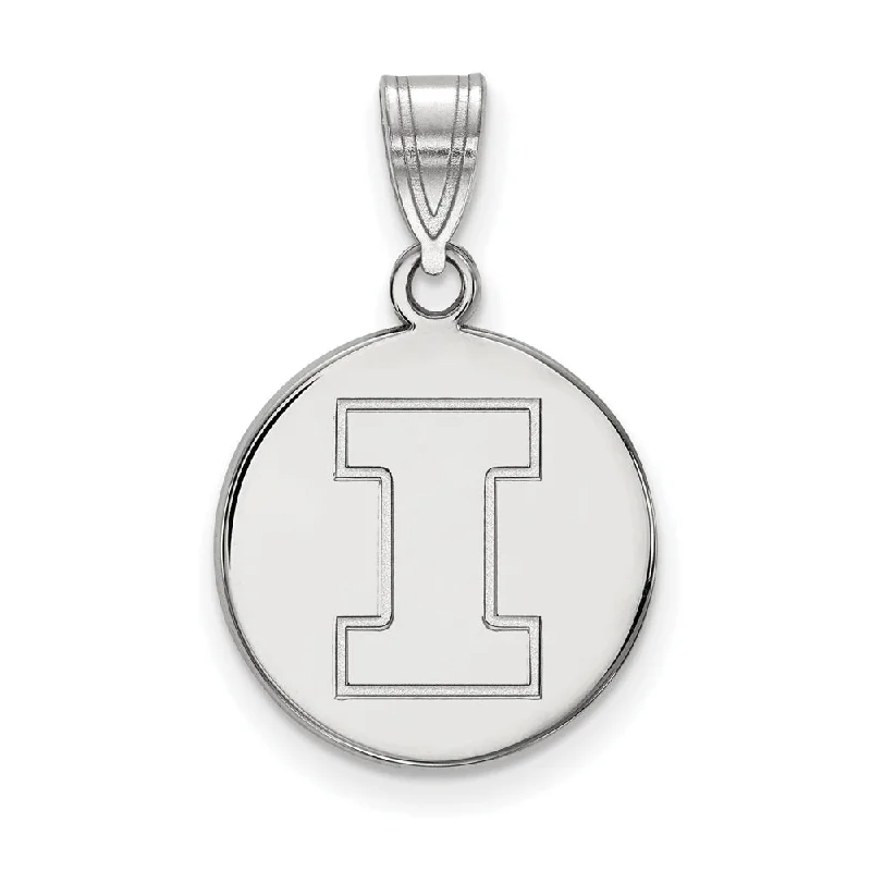 Seasonal Jewelry Clearance – Best Styles At The Lowest Prices 10k White Gold U. of Illinois Medium Initial I Disc Pendant