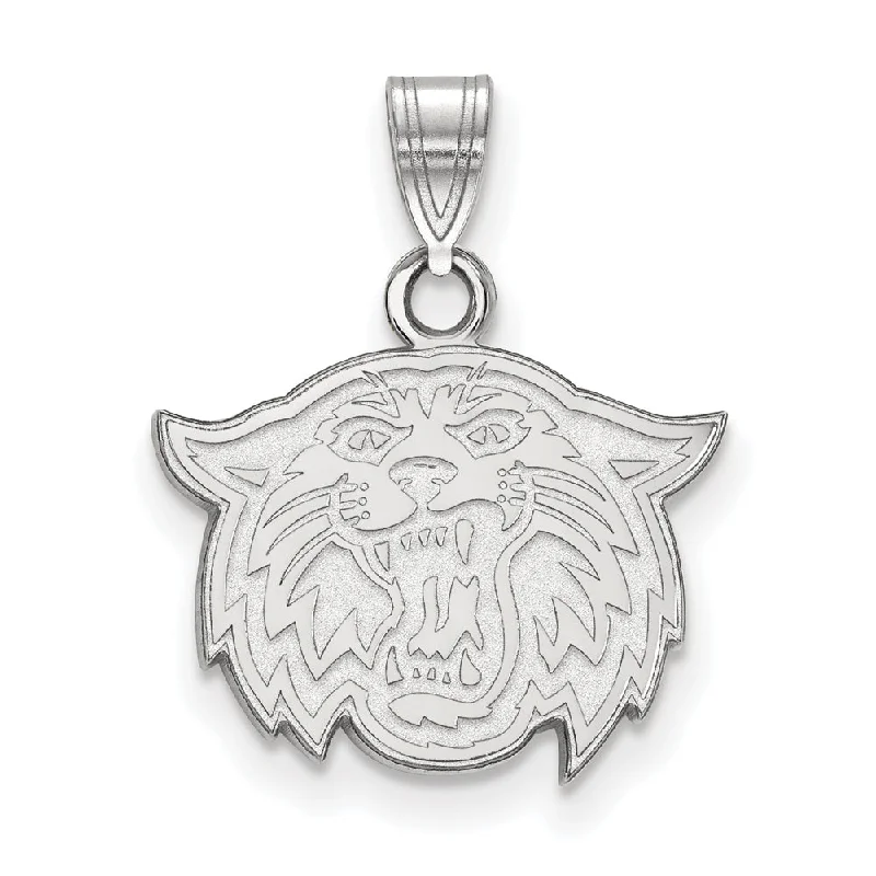 10k White Gold Villanova U. Small Mascot Pendant