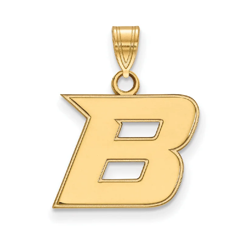 Timeless Elegance, Temporary Discounts – Act Fast 10k Yellow Gold Boise State Small Initial B Pendant