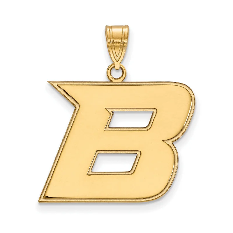 Get Your Favorite Jewelry At The Best Price 14k Gold Plated Silver Boise State Large Initial B Pendant