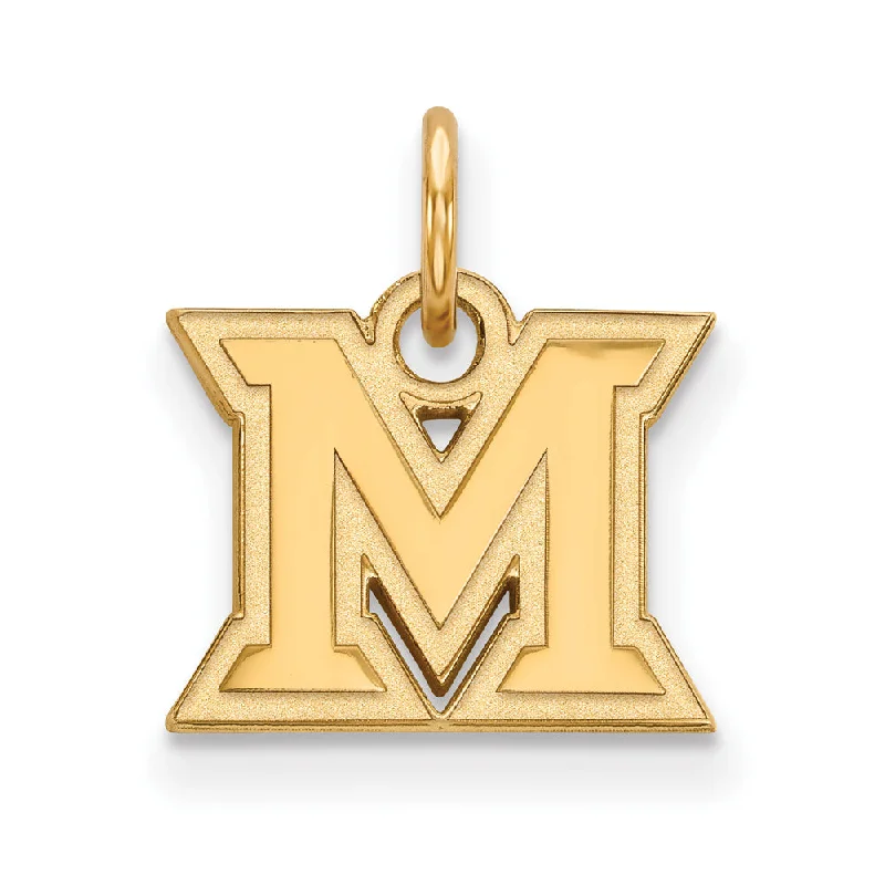 Limited-Time Offer On Premium Jewelry Collections 14k Gold Plated Silver Miami U XS (Tiny) Initial M Charm or Pendant