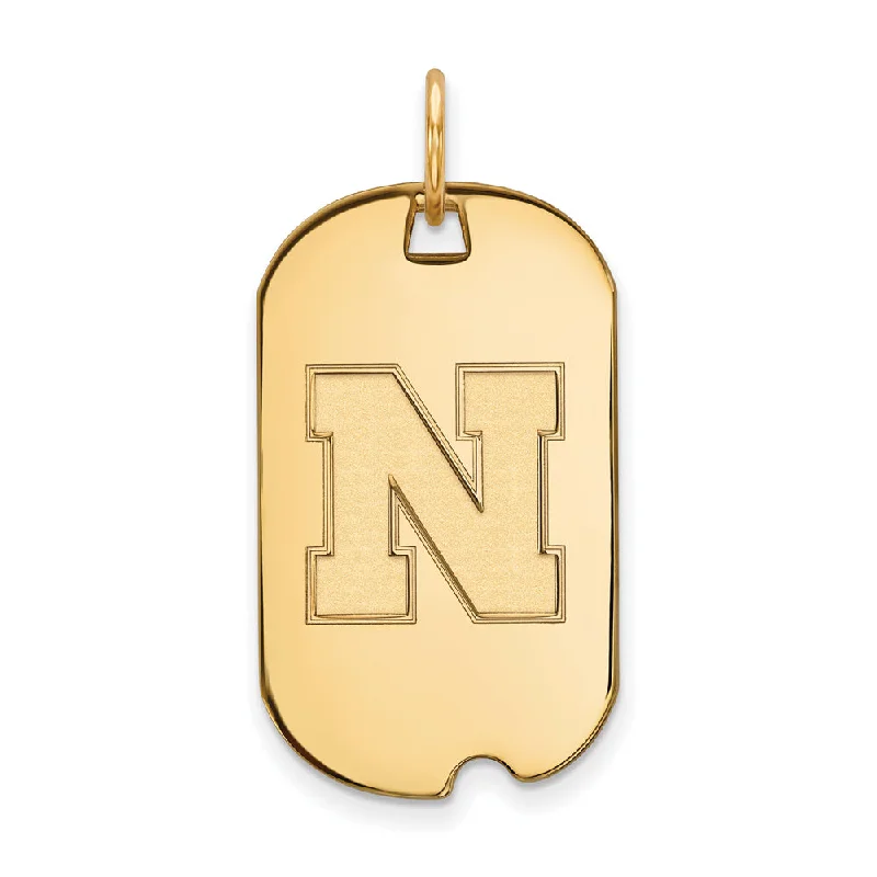 Dazzle With Discounts – Shop Jewelry On Sale 14k Gold Plated Silver U. of Nebraska Initial N Dog Tag Pendant