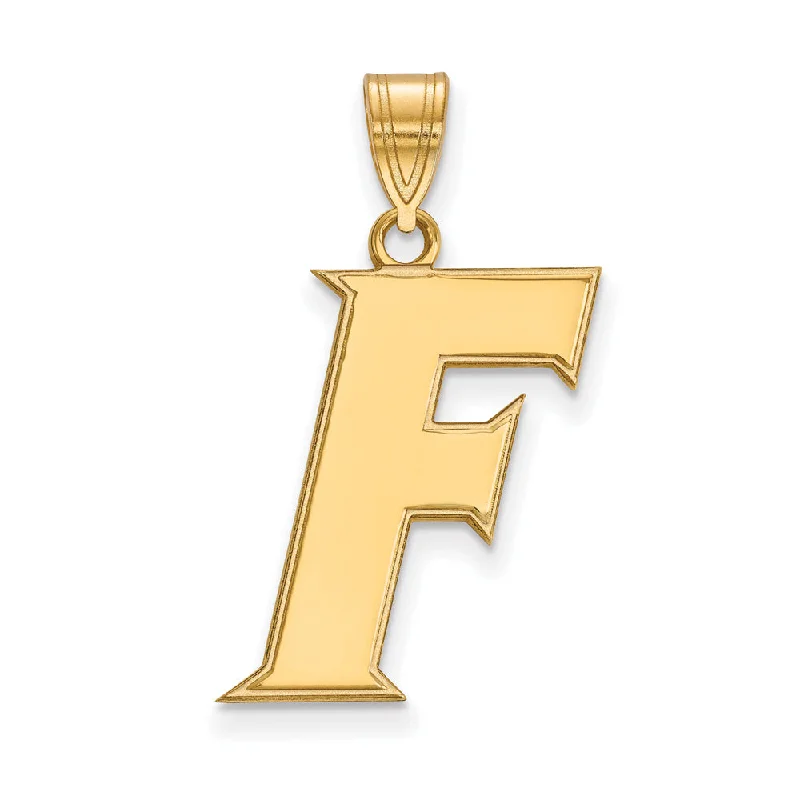 Luxury Meets Affordability – Jewelry Sale Now Live 14k Yellow Gold U of Florida Large Initial F Pendant