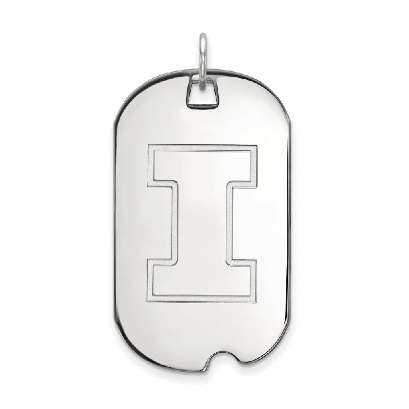 Limited-Time Jewelry Discounts – Shine Without The Splurge Sterling Silver U. of Illinois Large Initial I Dog Tag Pendant