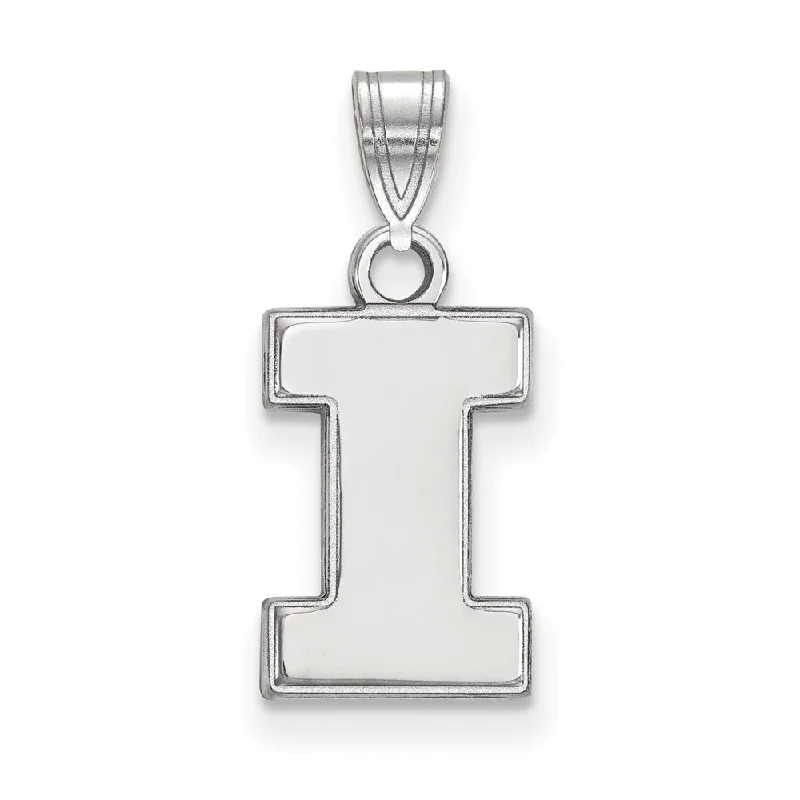 Huge Savings On Premium Jewelry Styles Sterling Silver U. of Illinois Small Initial I Pendant