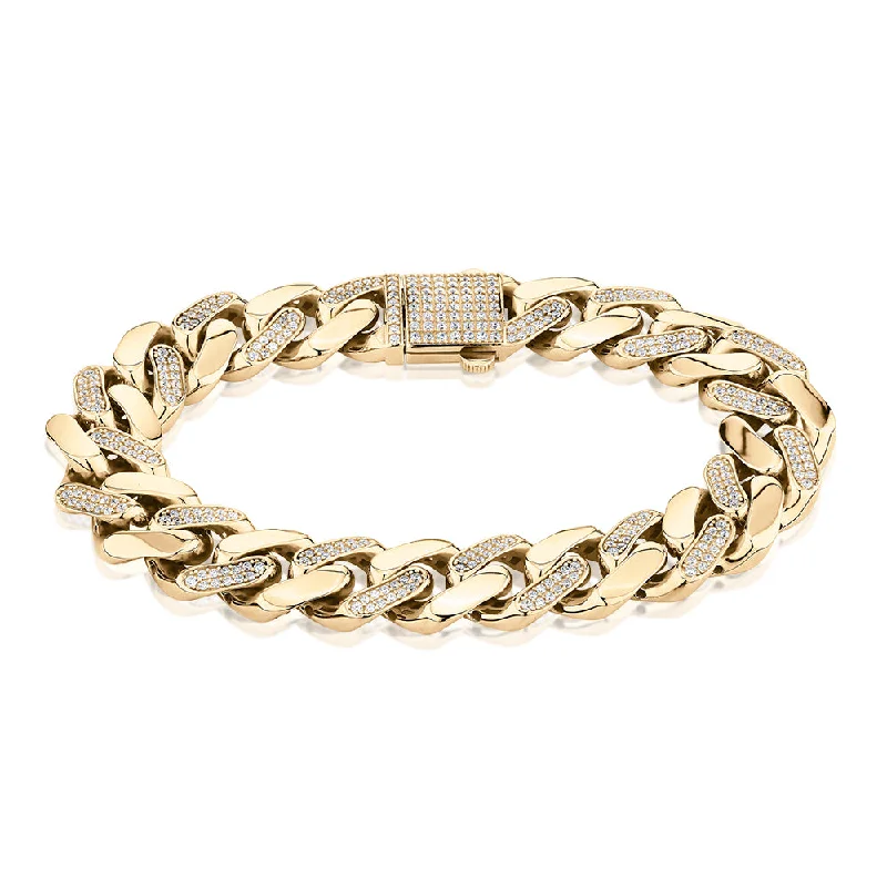 Flash Deals On Fine Jewelry – Shop Before It's Gone Round Brilliant bracelet with diamond simulants in 10 carat yellow gold