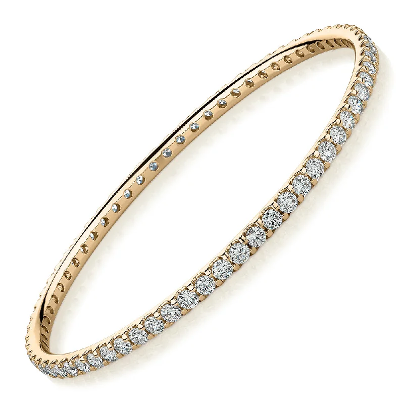 Holiday Jewelry Sale – Perfect Gifts At Great Prices Signature Simulant Diamond 6 carat* TW round brilliant bangle in 10 carat yellow gold