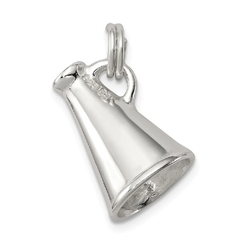 Discounted Jewelry For A Glamorous Look Sterling Silver 3D Polished Megaphone Charm