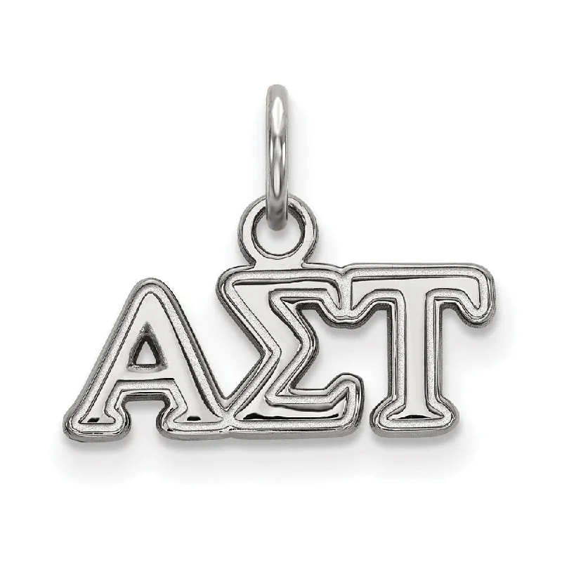 Sterling Silver Alpha Sigma Tau XS (Tiny) Greek Letters Charm