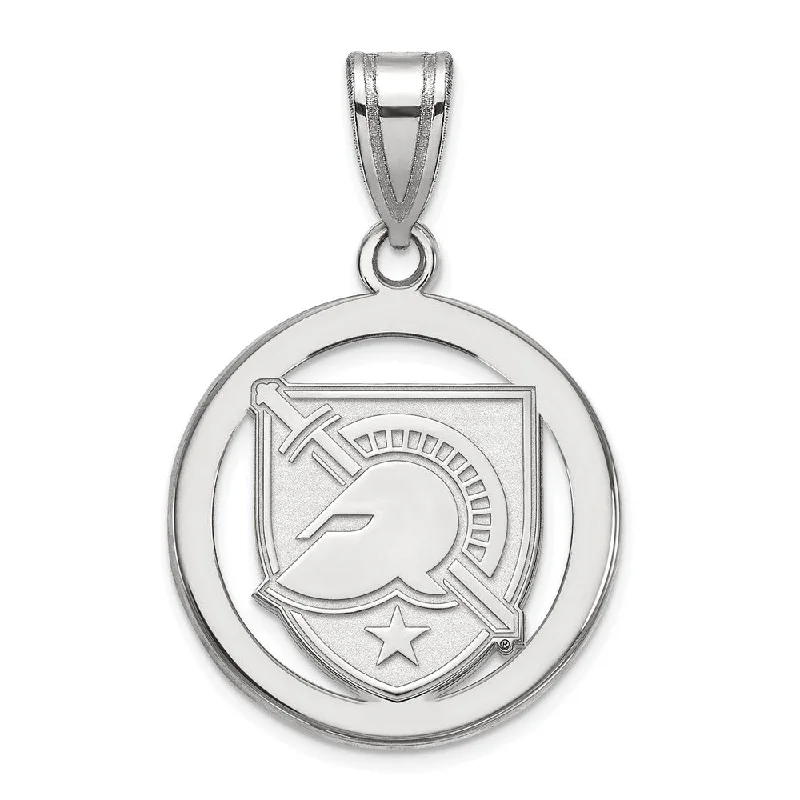 Luxury Jewelry Sale – Sparkle For Less Sterling Silver Military Academy Small Shield Circle Pendant