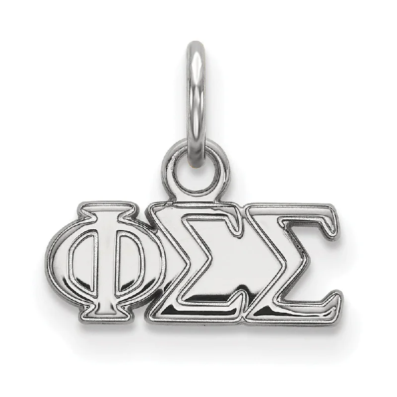 Sterling Silver Phi Sigma Sigma XS (Tiny) Greek Letters Charm