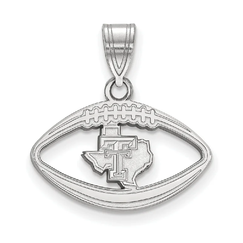 Seasonal Jewelry Deals – Elevate Your Style Sterling Silver Texas Tech U. Football Pendant