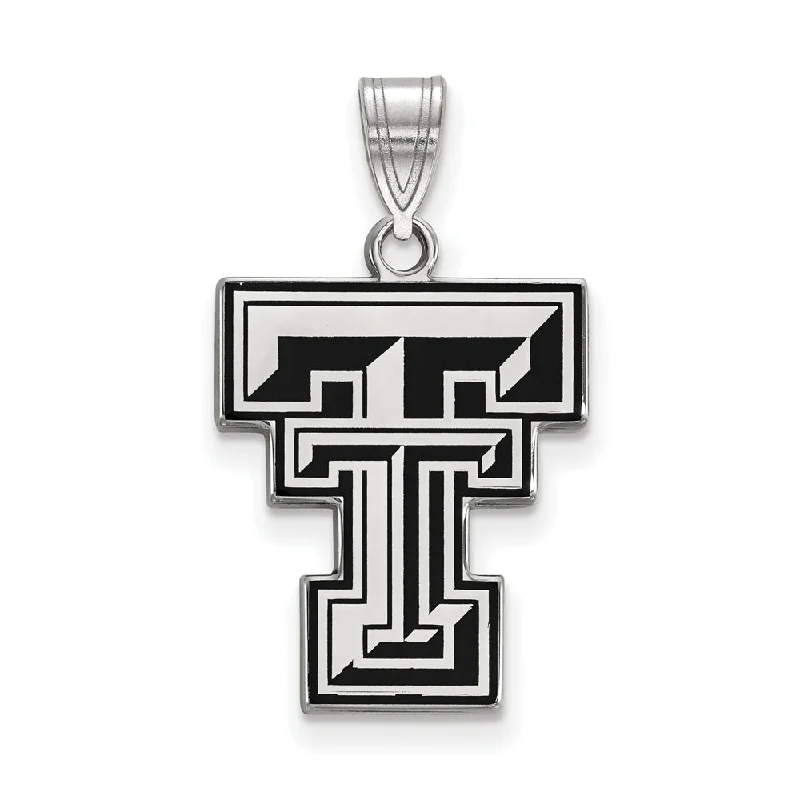 Accessorize For Less – Luxury Jewelry At Affordable Prices Sterling Silver Texas Tech U. Large Enamel Pendant