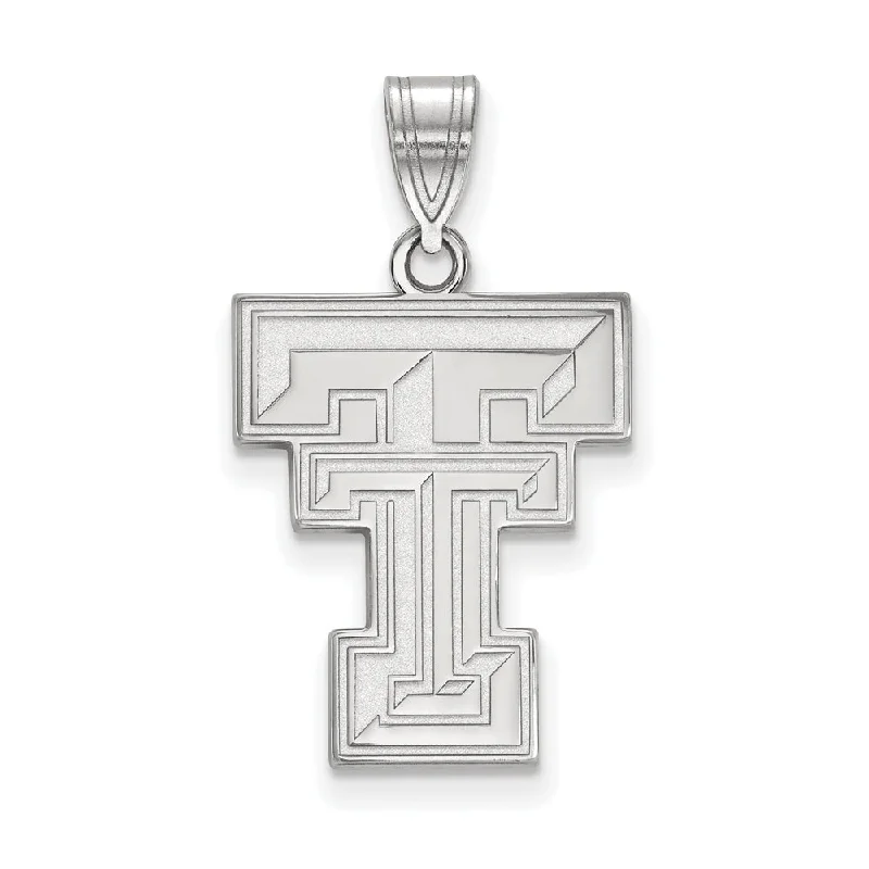 High-Quality Gemstone Jewelry For Special Occasions Sterling Silver Texas Tech U. Large 'TT' Pendant