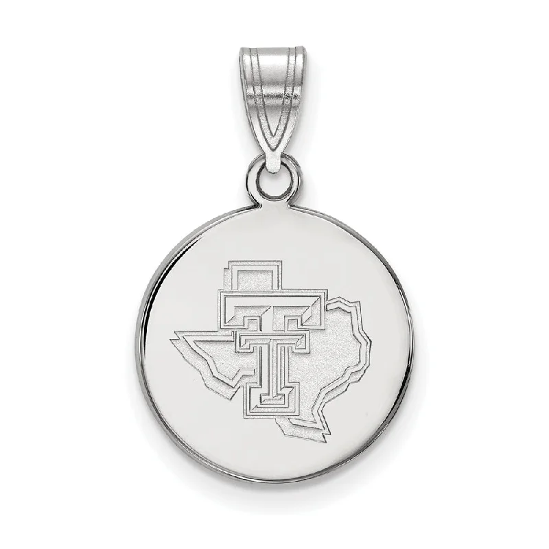 Handmade Pearl Jewelry For Timeless Elegance Sterling Silver Texas Tech U. Medium Pendant