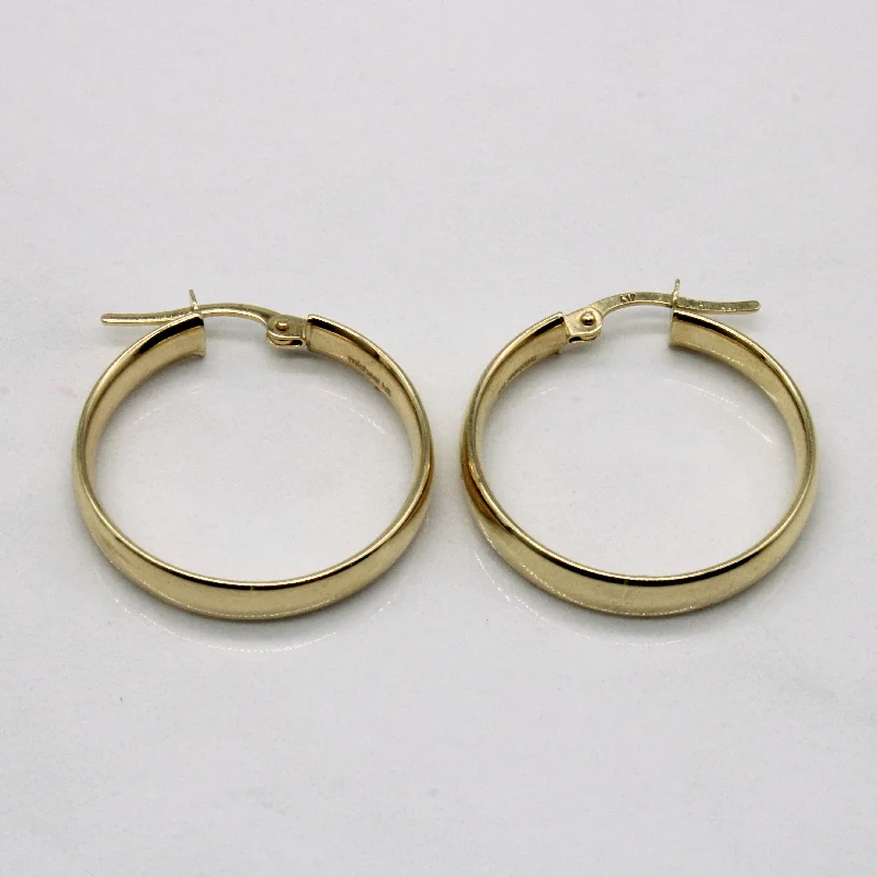 10k Yellow Gold Hoop Earrings