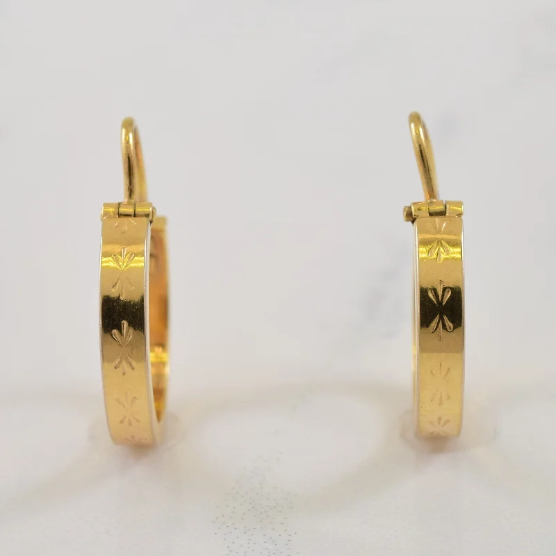 10k Yellow Gold Hoop Earrings |