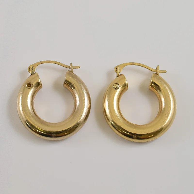 10k Yellow Gold Hoop Earrings |