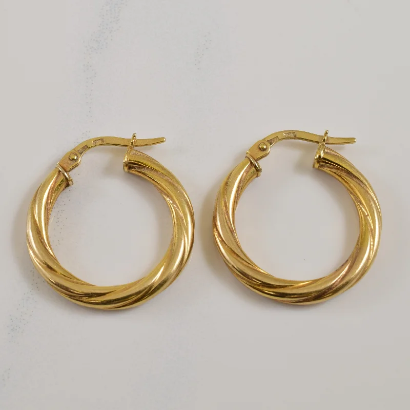 10k Yellow Gold Hoop Earrings |