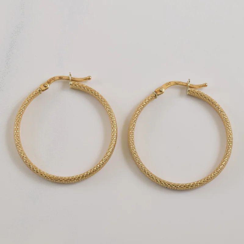 10k Yellow Gold Hoop Earrings |