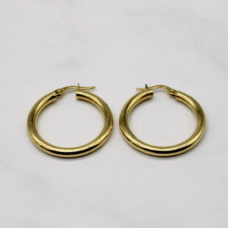 10k Yellow Gold Hoop Earrings