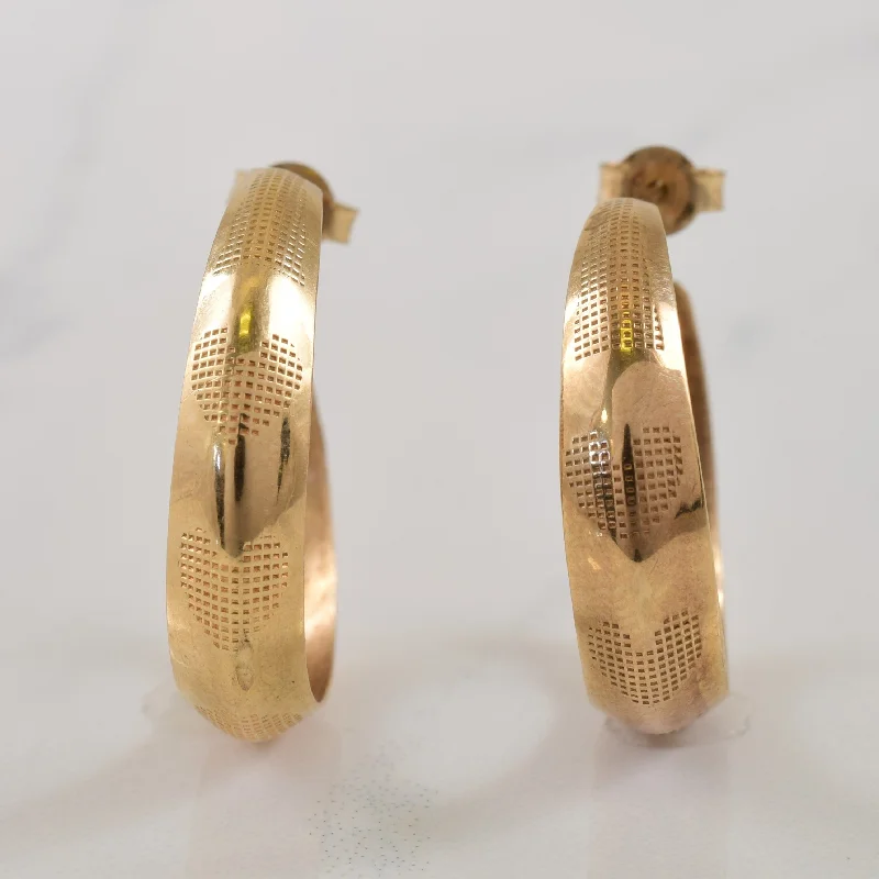 10k Yellow Gold Hoop Earrings |