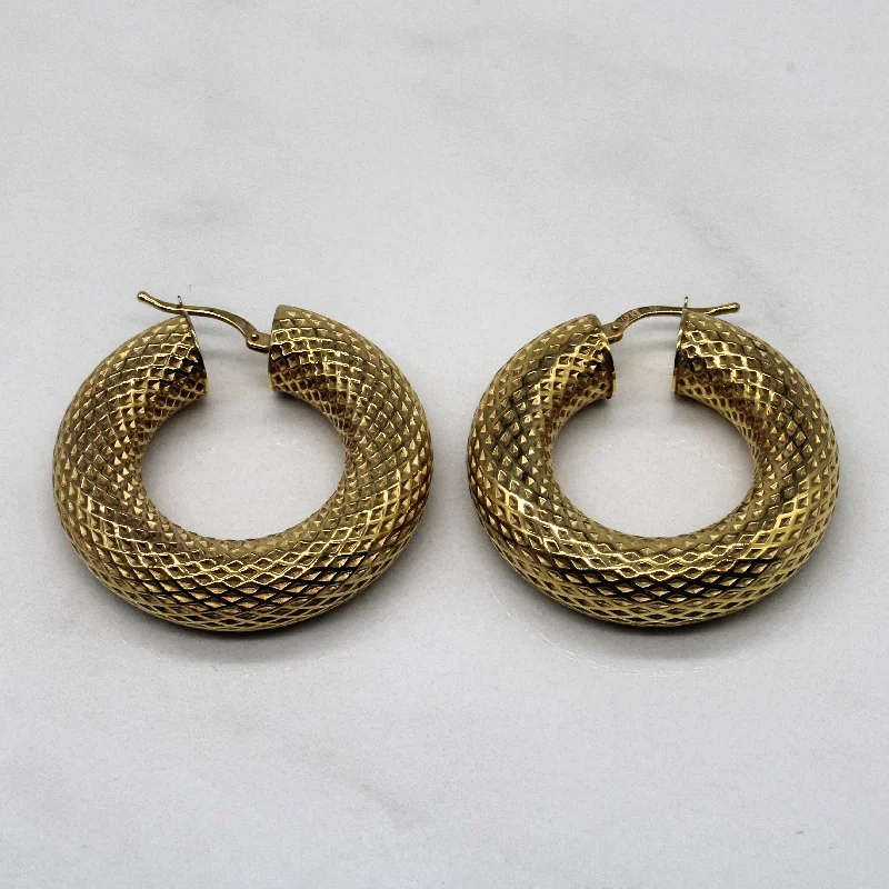 Lattice Hoop Earrings |