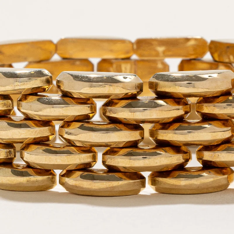 Bohemian-Inspired Jewelry For Free-Spirited Fashion 14k Yellow Gold 1980's Yugoslavian Bracelet | 7.75" | Bohemian-Inspired Jewelry For Free-Spirited Fashion 14k Yellow Gold 1980's Yugoslavian Bracelet | 7.75" |