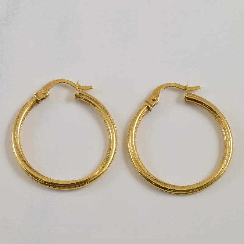 14k Yellow Gold Hoop Earrings |