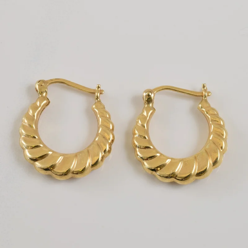 14k Yellow Gold Hoop Earrings |