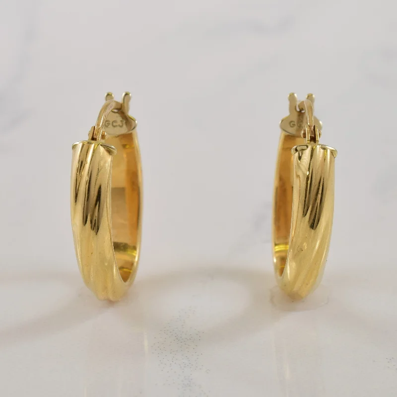 14k Yellow Gold Hoop Earrings |