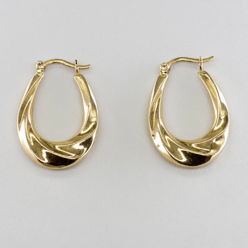 14k Yellow Gold Hoop Earrings