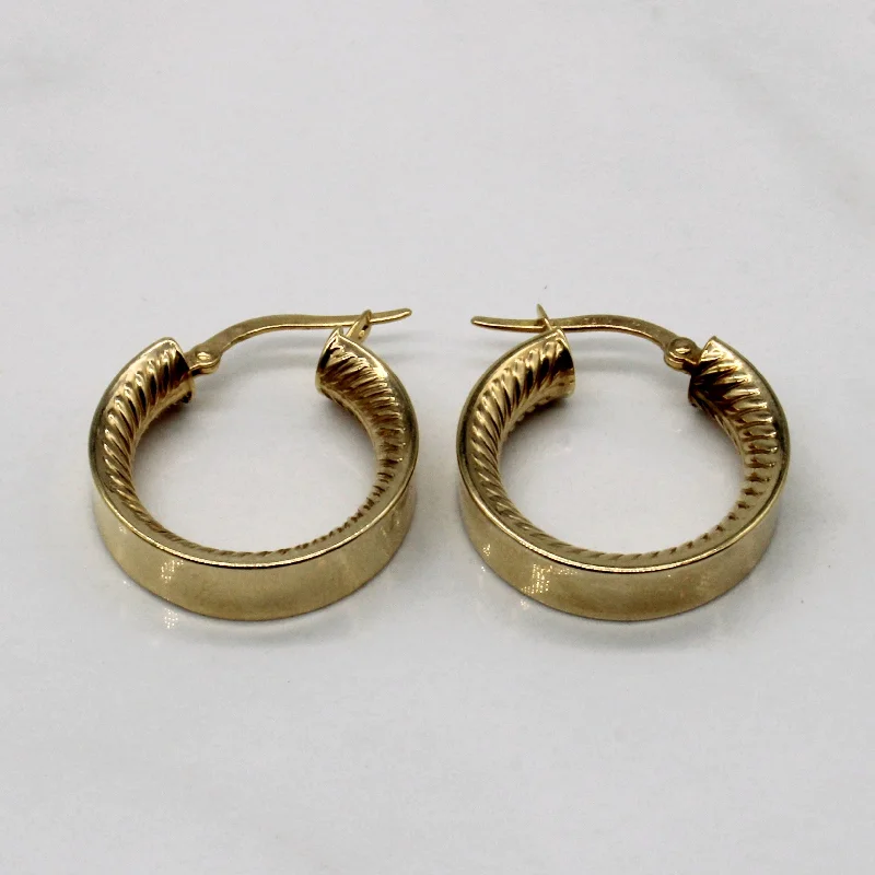 14k Yellow Gold Hoop Earrings