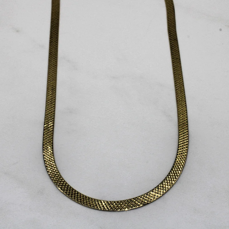 Gorgeous Jewelry, Limited-Time Savings 14k Yellow Gold Textured Herringbone Necklace | 17" | Gorgeous Jewelry, Limited-Time Savings 14k Yellow Gold Textured Herringbone Necklace | 17" |