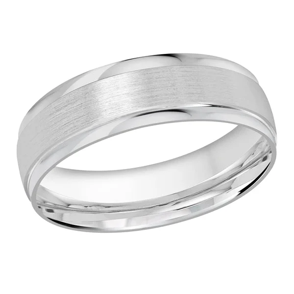 Elegant Jewelry Pieces At Unbelievable Prices 6MM White Gold Carved Satin Wedding Band