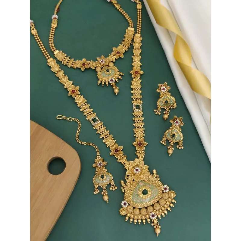Stunning Jewelry At A Fraction Of The Price Akruti Collection Gold Plated Combo Necklace Set Stunning Jewelry At A Fraction Of The Price Akruti Collection Gold Plated Combo Necklace Set