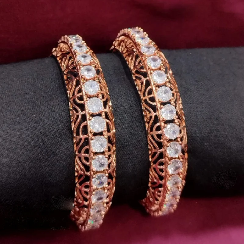 Flash Sale On Stunning Jewelry – Don't Miss Out Akruti Collection Rose Gold Plated AD Bangle Flash Sale On Stunning Jewelry – Don't Miss Out Akruti Collection Rose Gold Plated AD Bangle